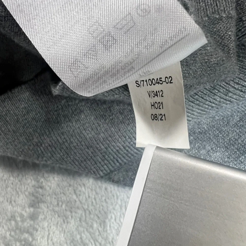 BANANA REPUBLIC Crewneck Sweater Mens XS‎ Grey Silk Cashmere Blend 710045-02